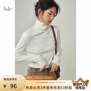 范思藍(lán)恩范思藍(lán)恩204303半高領(lǐng)打底衫女秋冬百搭修身針織上衣緊身內(nèi)搭毛衣 奶白色（高領(lǐng)） XS