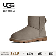 UGG秋季女士舒適時(shí)尚平底純色圓頭休閑經(jīng)典迷你短靴雪地靴1115030 CBBLG | 鵝卵石灰色 38