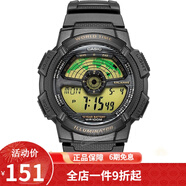 卡西歐（CASIO） 卡西歐(CASIO)運(yùn)動(dòng)手表 學(xué)生男表 戶外防水男表數(shù)顯表 黑盤橡膠帶AE-1100W-1B