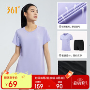 361°跑步運動套裝女士夏季衣服新款休閑短袖短褲兩件套662414001H-4
