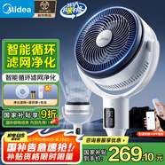 美的（Midea）【W(wǎng)IFI智控】抑菌空氣循環(huán)扇/國家補貼/變頻直流電風(fēng)扇//家用凈化落地扇搖頭定時廣角送風(fēng)FGD24UZR
