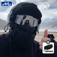 璞韻（PUYUN）騎行防護(hù)墨鏡男款登山戶外運(yùn)動防風(fēng)沙自行車山地車護(hù)目太陽眼鏡女 黑框水銀片