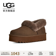 UGG秋季新款女士毛鞋領(lǐng)厚底懶人毛毛鞋1166733DARK|深太妃糖棕色38