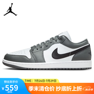 Jordan休閑鞋男子AJ 1喬丹JORDAN 1運(yùn)動(dòng)鞋553558-152白灰45