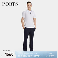PORTS男裝春季商務(wù)休閑短袖Polo衫MP8N193RZC011 白色 2XL