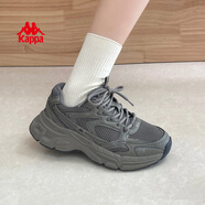 卡帕（Kappa）女鞋秋季網(wǎng)面運動鞋子女款網(wǎng)鞋增高老爹鞋休閑跑步鞋 香根草綠 37