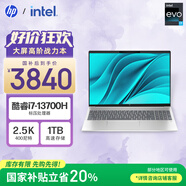 惠普HP【國家補貼20%】星Book Pro 16 大屏輕薄筆記本電腦(酷睿i7-13700H 16G 1TB 2.5K 120Hz EVO)銀