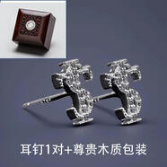 OIDSG老鳳凰999歐美嘻哈風(fēng)STK字母滿(mǎn)鉆耳釘美式復古街頭潮男女925純銀 STK字母滿(mǎn)鉆耳釘一對+木質(zhì)包裝