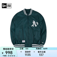NEW ERA紐亦華MLB棒球NY夾克刺繡春秋男女情侶簡約百搭運動休閑外套 13546434-綠色 AS M