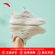 安踏（ANTA）凌云女鞋跑步鞋夏季厚底減震跳繩鞋子女軟底休閑運(yùn)動(dòng)健身鞋 淺米白/一度灰-3 35.5 (220mm)