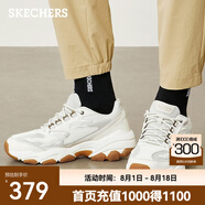 斯凱奇（Skechers）新款男款運動鞋戶外復(fù)古潮流百搭厚底舒適老爹鞋時尚休閑鞋 乳白色/OFWT 42.5