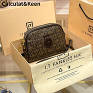 CALCULAT&KEENck女包女式2025新款女包斜挎包女士小包貝殼包媽媽包春夏單肩包 MKD咖啡色禮盒