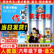 2025秋新版英才教程六年級上冊下冊語文數(shù)學英語統(tǒng)編人教版北師版 世紀英才小學6年級課本同步筆記教材解讀同步訓練教材全解全練 6下【英才教程語文+英才同步作文】2本