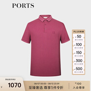 PORTS寶姿男裝夏季商務(wù)休閑短袖POLO衫MM8N205MZC013 露莓紅 L