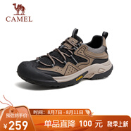 駱駝（CAMEL）踏山男士戶外登山復(fù)古網(wǎng)面休閑低幫徒步鞋 G14S342046 棕/黑 42