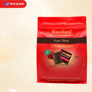愛頓博格（AnthonBerg）bouchard比利時黑巧克力夾心水果薄片草莓味600g/袋零食生日禮物