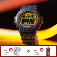 卡西歐（CASIO）手表男女款gshock透明小方塊兒童學生運動電子表5600LS 2.DW-6900LS-1PRE 贈無線藍牙耳
