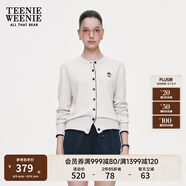 Teenie Weenie小熊女裝春簡(jiǎn)約柔軟親膚毛針織空調(diào)開衫薄款毛衣披肩 灰色 XS