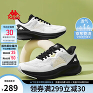 卡帕（Kappa）官方運動(dòng)鞋絕影系列男子透氣網(wǎng)面鞋情侶休閑跑步鞋 經(jīng)典白/黑色35
