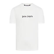 PALM ANGELS經(jīng)典Logo棉質(zhì)短袖T恤男白色輕薄胸前印花直筒下擺男裝 WHITE 均碼 |XL