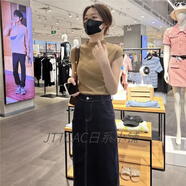 JTTCAC日本夏季薄款冰絲短袖T恤女上衣2025新款時(shí)尚修身氣質(zhì)半袖針織衫 卡其色【優(yōu)質(zhì)抗起球面料】 S 【建議85-95斤】