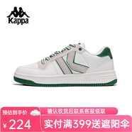 卡帕（Kappa）背靠背板鞋女2025新款情侶復(fù)古小白鞋休閑運動鞋男 奶白-012 35