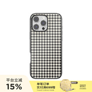 PopSockets【黑夜浪漫·手機殼】PopSockets泡泡騷手機支架氣囊伸縮防摔手機殼 勃艮第紅 蕾絲 雛菊 黑白棋盤 黑白棋盤 iPhone 16