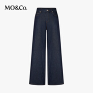 MO＆Co.editionMOCO牛仔褲2025秋新品接觸瞬間涼感中腰直筒闊 牛仔藍色XXS、XS、XL碼預售7天發(fā) XL 29