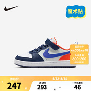 NIKE 耐克男女童休閑板鞋COURT BOROUGH魔術(shù)貼易穿脫兒童運動童鞋低幫 DV5457-401 29.5 【建議腳長18cm】