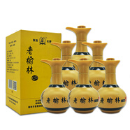 老榆林【酒廠店鋪】2018年老酒41度硬黃盒鴨嘴老榆林500mL濃香型白酒 41度 500mL 6瓶