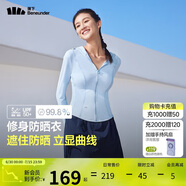蕉下（beneunder）防曬衣女涼感修身AL11924短款辣妹防曬服女外套黎霧藍(lán)S