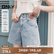 ONLY夏季時(shí)尚百搭高腰顯瘦A字短褲牛仔褲女|124243004 J32 210洗水牛仔藍 S 160/64A