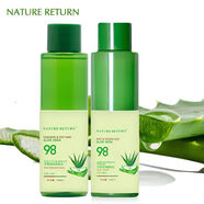 自然樂(lè)園（NATUREREPUBLIC）自然樂(lè)園蘆薈水乳套裝保濕水洗面奶學(xué)生男女 蘆薈保濕乳+爽膚水 160ml