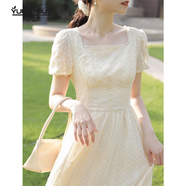YUUZYUUS妤遇高檔品牌女裝連衣裙女2025年夏季新款法式溫柔風(fēng)氣質(zhì) 圖片色 M