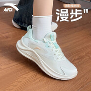 安踏漫步2025跑步夏季新款透氣網(wǎng)面跑鞋輕便減震夜跑晨跑運(yùn)動(dòng)鞋 泡沫綠 38