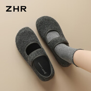 ZHR勃肯鞋女時(shí)尚百搭瑪麗珍單鞋女士輕便軟底休閑女鞋 JQ16深灰色37