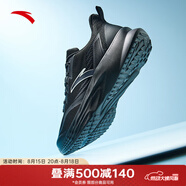 安踏（ANTA）男鞋舒適通勤減震跑步鞋2025新款輕質(zhì)百搭休閑鞋男士運動(dòng)鞋子 黑-1 39