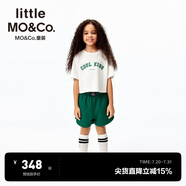 little MO&Co.兩件套裝 little moco童裝25夏裝新款女童短袖T恤休閑短褲親子裝