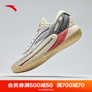 安踏（ANTA）狂潮6丨外場實(shí)戰(zhàn)防滑耐磨低幫運(yùn)動(dòng)籃球鞋男 安踏白/泥沙灰/基礎(chǔ)黑-1 43 (270mm)