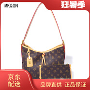 MK&GN奢侈品女包老花托特包mk女包2025新款包包輕奢大牌通勤肩腋下大包 杏色