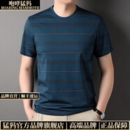 咆哮猛犸 ROARING MAMMOTH輕奢高檔品牌短袖t恤男夏季新款時(shí)尚韓版圓領(lǐng)套頭百搭休閑體恤衫 蘭色（現(xiàn)貨速達(dá)） 2XL （建議160-180斤）