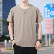 佐丹奴（Giordano）2025夏新款短袖T恤男士百搭時尚戶外運動 卡其 5XL
