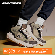 SKECHERS斯凱奇男鞋高幫老爹鞋綁帶戶外休閑鞋復(fù)古拼接運動鞋 中幫/橄欖色/黑色/OLBK 43