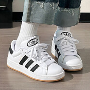 adidas阿迪達(dá)斯三葉草男鞋女鞋板鞋 25夏季新款情侶金標(biāo)貝殼休閑鞋子女 白/黑標(biāo)三條紋JP9998 40