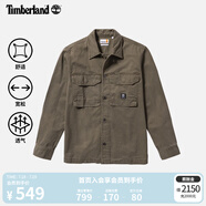 添柏嵐（Timberland）官方男裝襯衫式外套春季戶(hù)外休閑工裝寬松|A42K5 A42K5A58/軍綠色 M