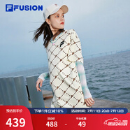 FILA FUSION 斐樂潮牌女子針織連衣裙夏新款寬松潮流運(yùn)動裙子 仿古白-IV（寬松版型） L 170/88A
