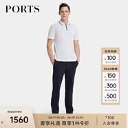PORTS男裝春季商務(wù)休閑短袖Polo衫MP8N193RZC011 白色 2XL