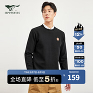 七匹狼【不易變形】長袖T恤男圓領(lǐng)男裝衣服上衣時尚體恤衫 001(黑色) 1D1D50601035 XL /175/92A