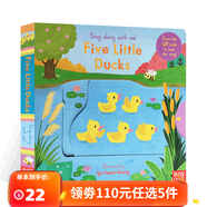 110元5件 Sing Along with Me機關(guān)推拉書 The Wheels on the Bus英文原版 Sing Along：五只小鴨子 sing along系列推拉書