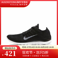 耐克（NIKE）男鞋F(xiàn)REE RN Flyknit赤足飛線網(wǎng)面透氣跑步鞋運(yùn)動(dòng)鞋女鞋 631053-001 黑色 36